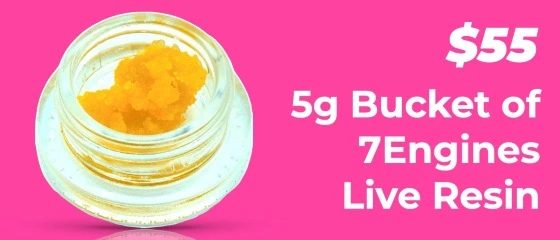 Buy 5g Bucket of 7Engines Live Resin for $55