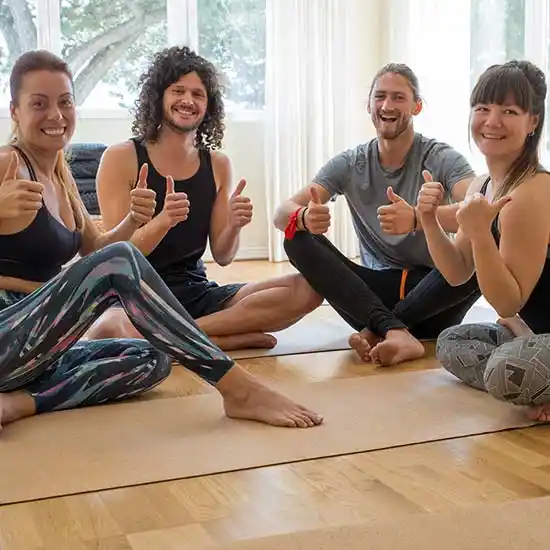 Friendship Day Special ideas from 7Engines - group of friends in yoga attire