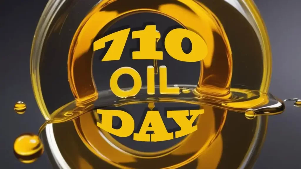 The words 710 OIL DAY