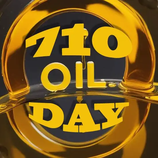 The words 710 OIL DAY