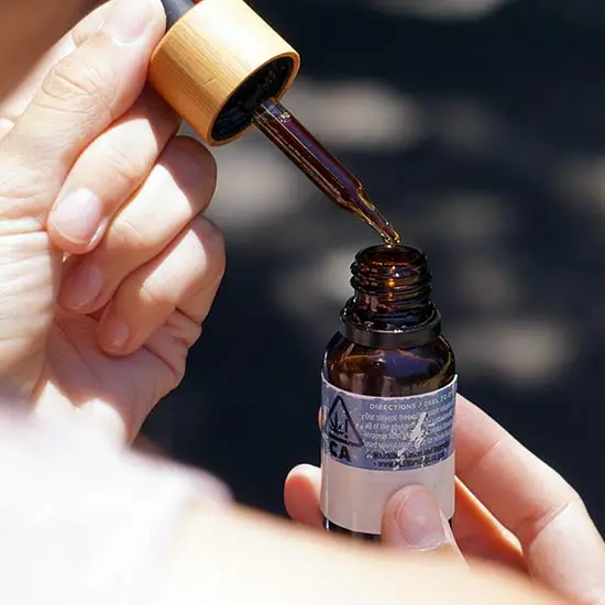 A tincture of cannabis oil