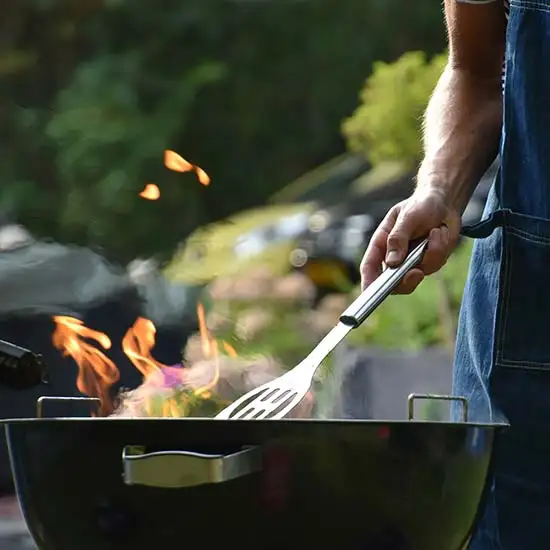 Outdoor barbecue on labor day