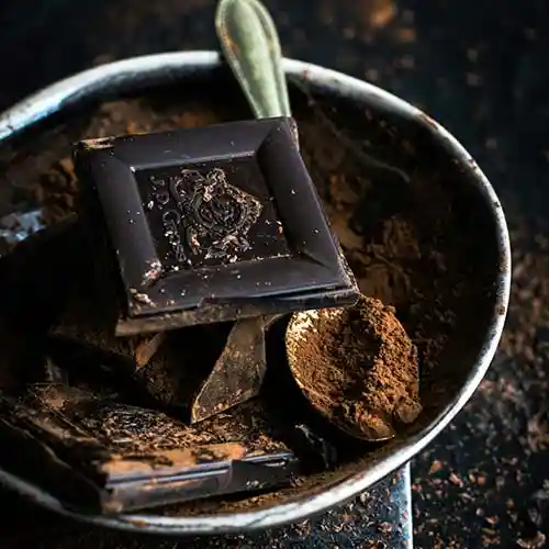 Chocolate with cocoa powder