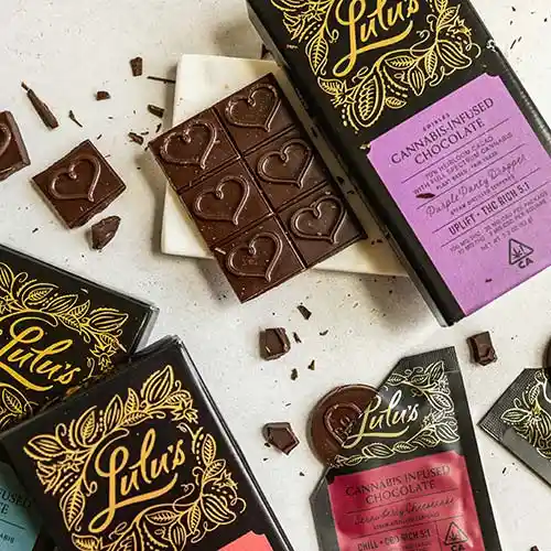 Assortment of cannabis infused chocolate edibles