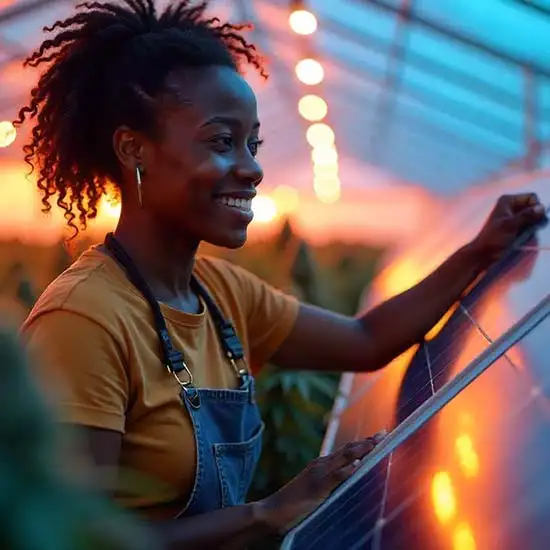 Cannabis farming doing by young lady