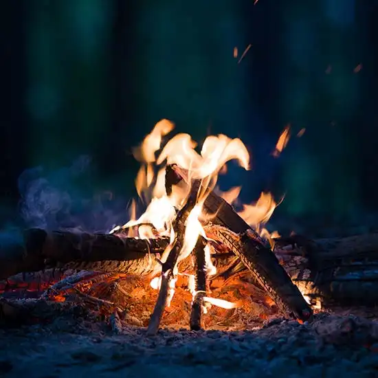 Campfires with Spiced Hot Chocolate on Cannabis halloween treats