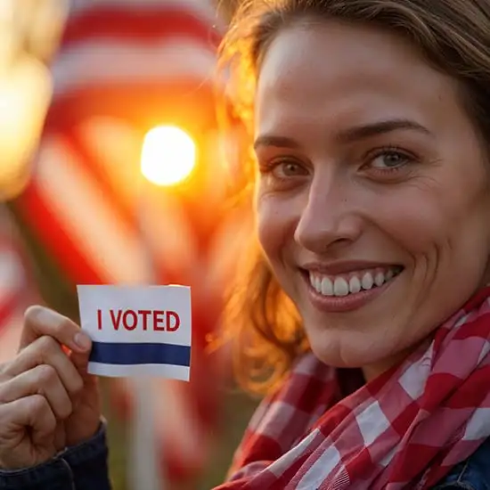 Cannabis Legalization and young lady given his vote