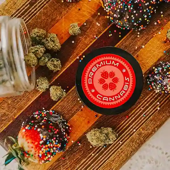 Cannabis flower with other products and infused sweets