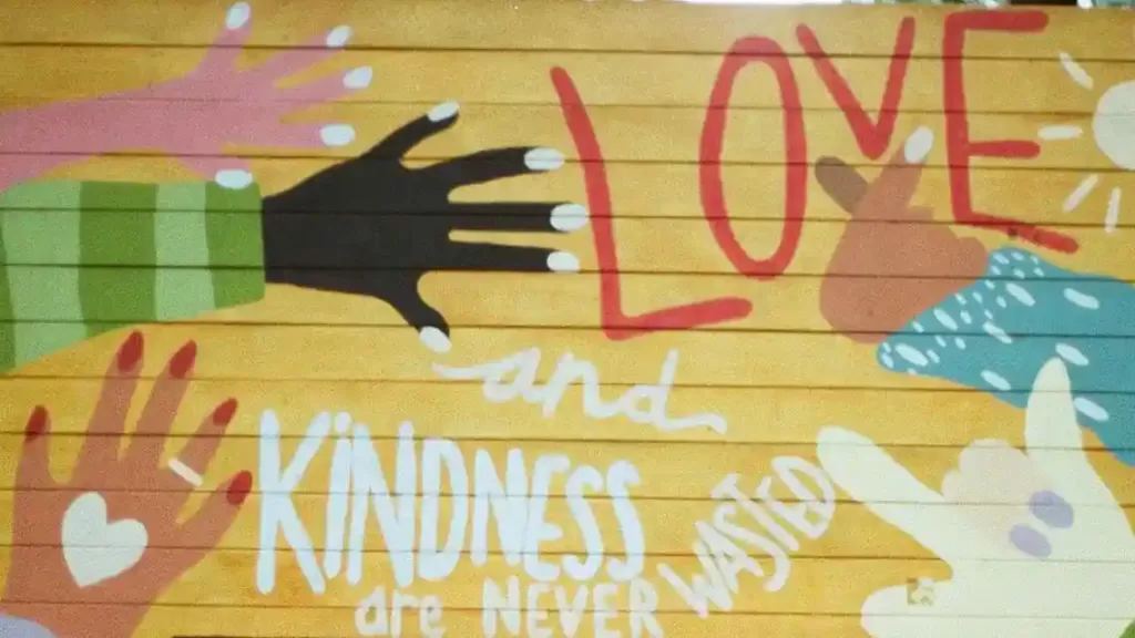 Love and kindness sketches with multiple hands on World Kindness Day